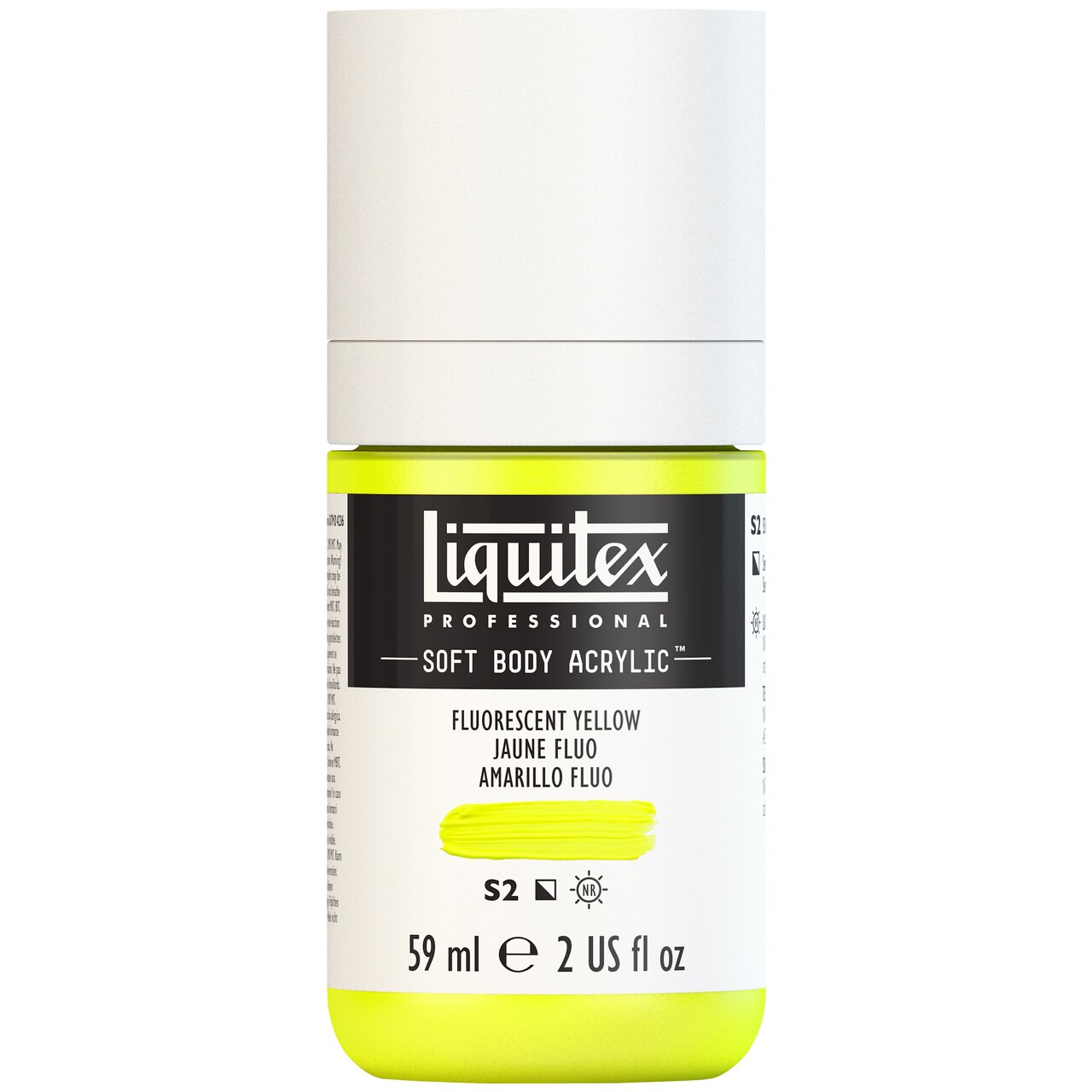 Liquitex Professional Soft Body Acrylic Color, 2 Oz. Bottle, Fluorescent Yellow